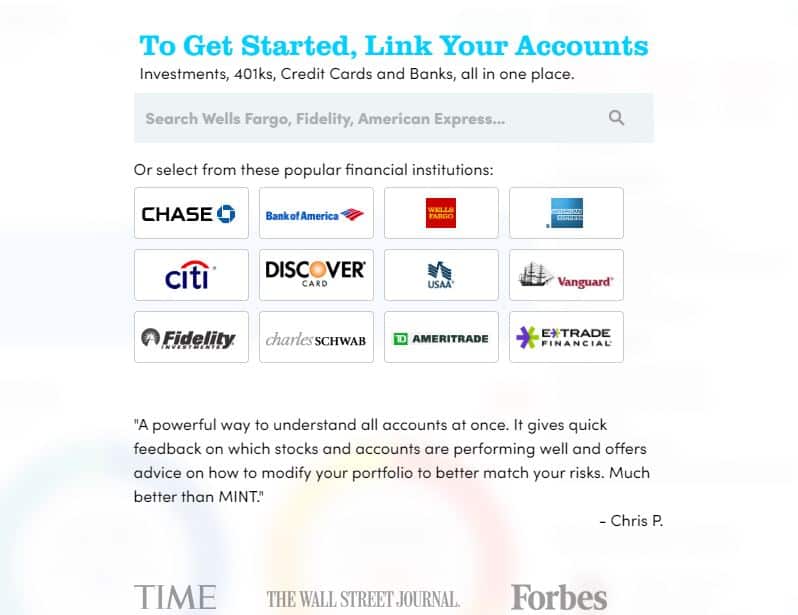 Personal Capital Link Accounts
