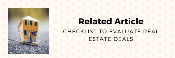 Checklist to evaluate Real Estate deals