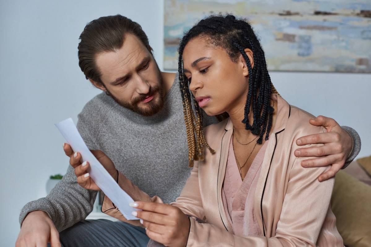 Worried African American Couple