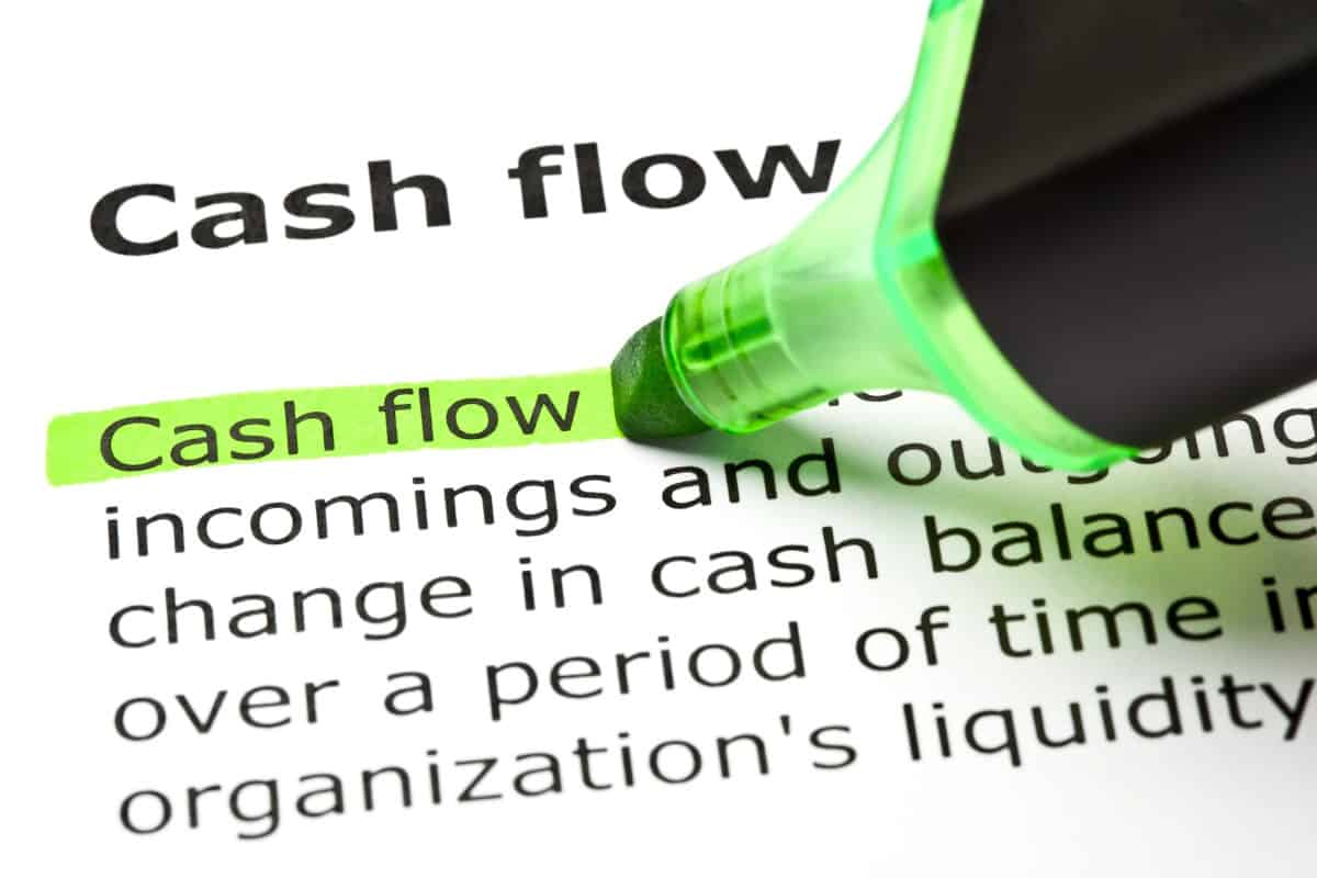 'Cash flow' highlighted in green 