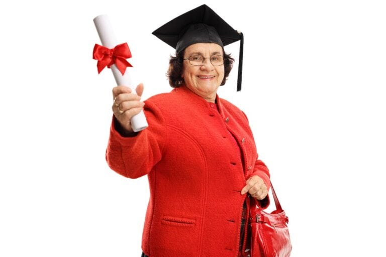 Senior lady graduation student