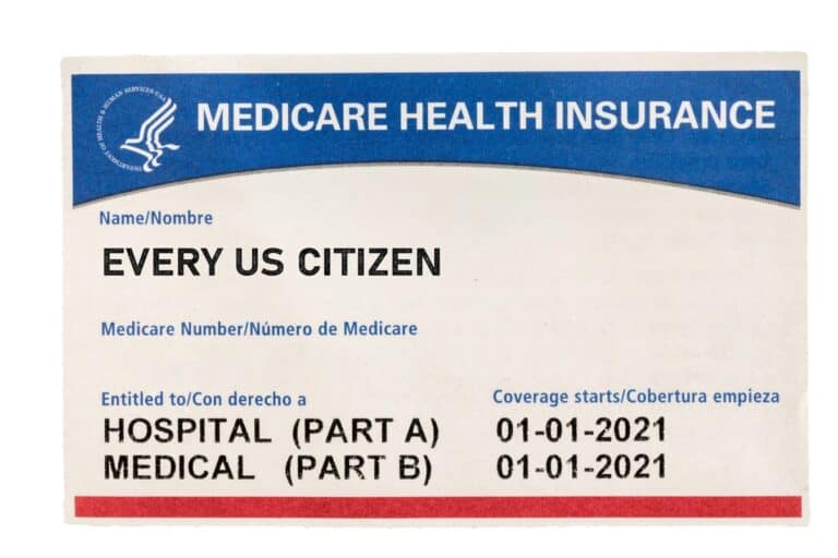 USA medicare health insurance card