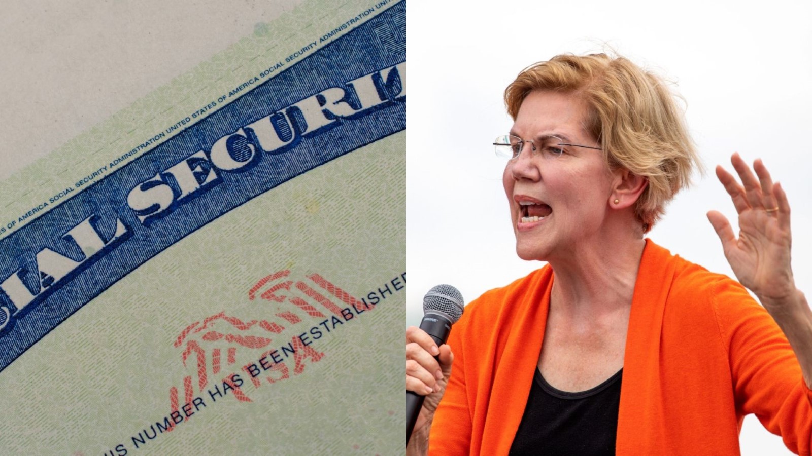 Trump’s SSA Chief to Warren: ‘Where Were You When Biden Let the System Fall Apart?’ 1 USA Social security number cards and Elizabeth Warren