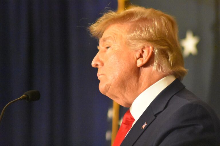 Donald Trump delivers remarks at the America First Agenda Summit