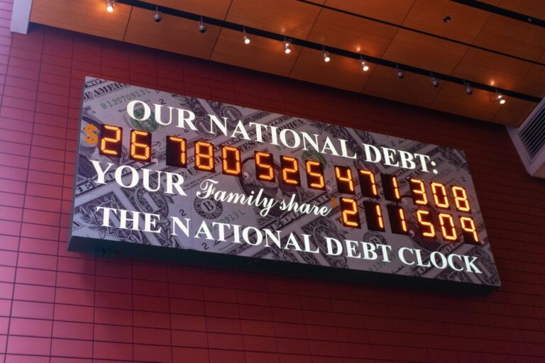 National Debt Clock a billboard sized running total display