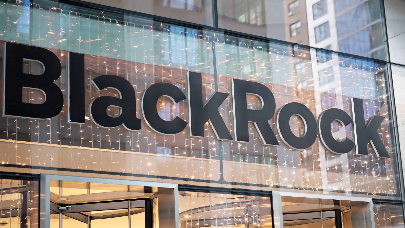 Blackrock, Inc. corporate headquarters sign in Manhattan