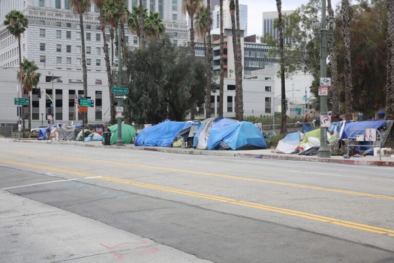 Los Angles Homeless Tents and Encampments